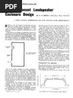 Non Resonant Loudspeaker Enclosure Design