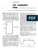 Non Resonant Loudspeaker Enclosure Design