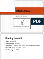 Meeting Notes 3