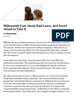 Millennials Care About Paid Leave, and Aren't Afraid To Take It