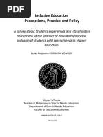 Inclusive Education Perception Practice and Policy