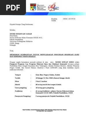 Contoh Surat Surat Minta Sumbangan Pdf
