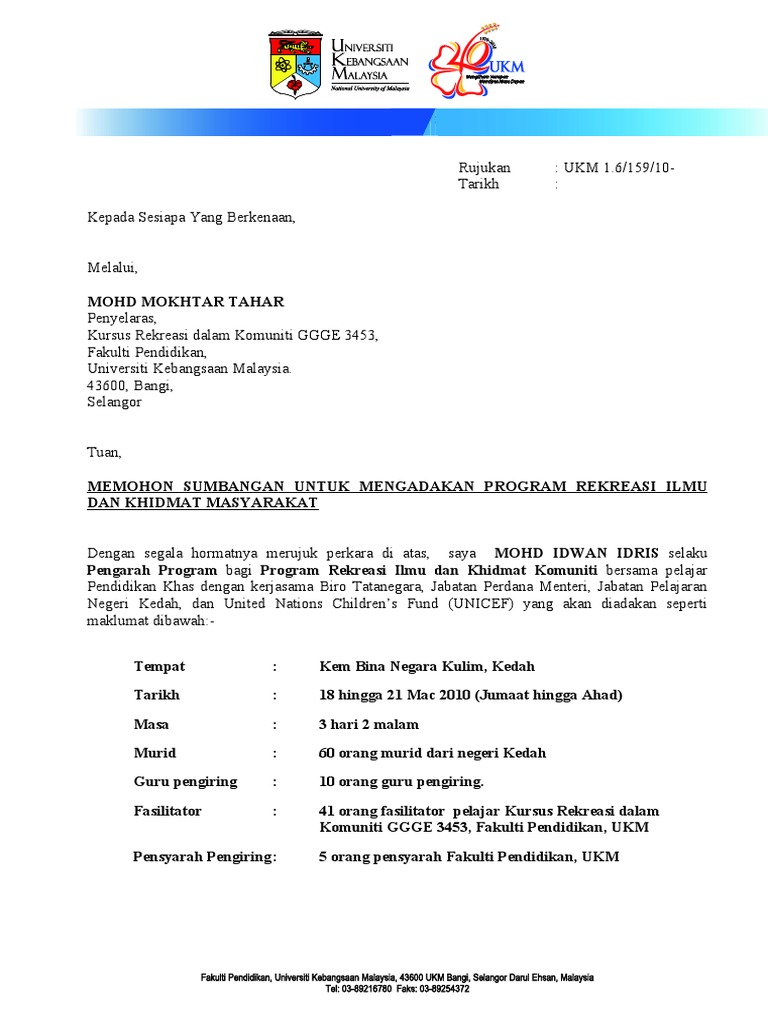 Contoh Surat Rasmi Memohon Bekalan Elektrik - Contoh O