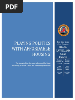 Playing Politics With Affordable Housing:The Impact of The Governor's Proposal On Bond Financing On Black, Latino & Asian Neighborhoods