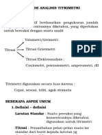 Metode Analisis Titrimetri Konvensional