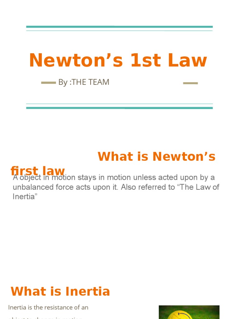 Understanding Newton's 1st Law | PDF