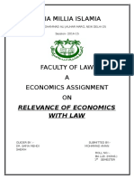 Jamia Millia Islamia: Relevance of Economics With Law