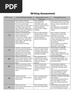 Cambridge A2, B1, B2, C1 Etc. Writing Criteria | PDF | Vocabulary | Word