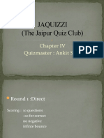 JAQUIZZI (Jaipur Quiz CLub) Chapter IV