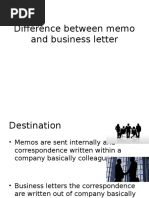 Difference Between Memo and Business Letter