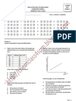 Rate of Reaction & Hydrocarbon Chemistry Form 5 Monthly Test 2-2010 1 Hour Test Form 5