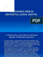 Arhivarea Web Si Depozitul Legal Digital