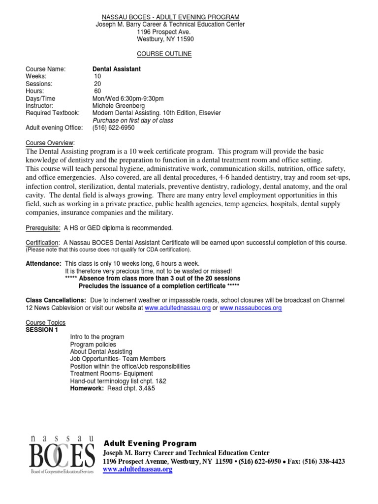 Dental Assistant Dentistry Infection Control