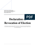 Declaration of Revocation of Election