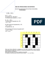 Crucigrama Con Números Enteros