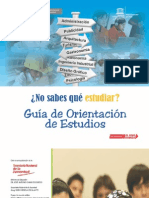 No sabes qué estudiar? Guia de Orientacion de Estudios