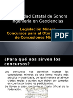 concurso para otorgamiento de concesión minera