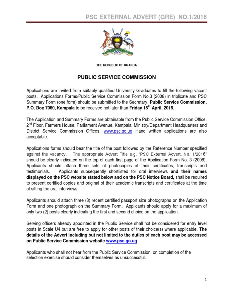 job-opportunities-at-public-service-commission-uganda-occupational-hygiene-occupational