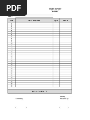 SALES REPORT