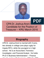 Joshua Aroni - Treasurer Position