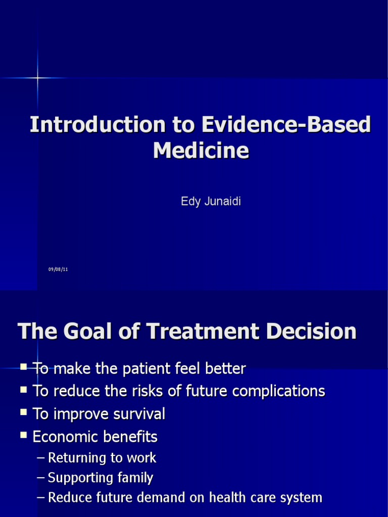 Introduction To Ebm Pdf Medicine Health Care