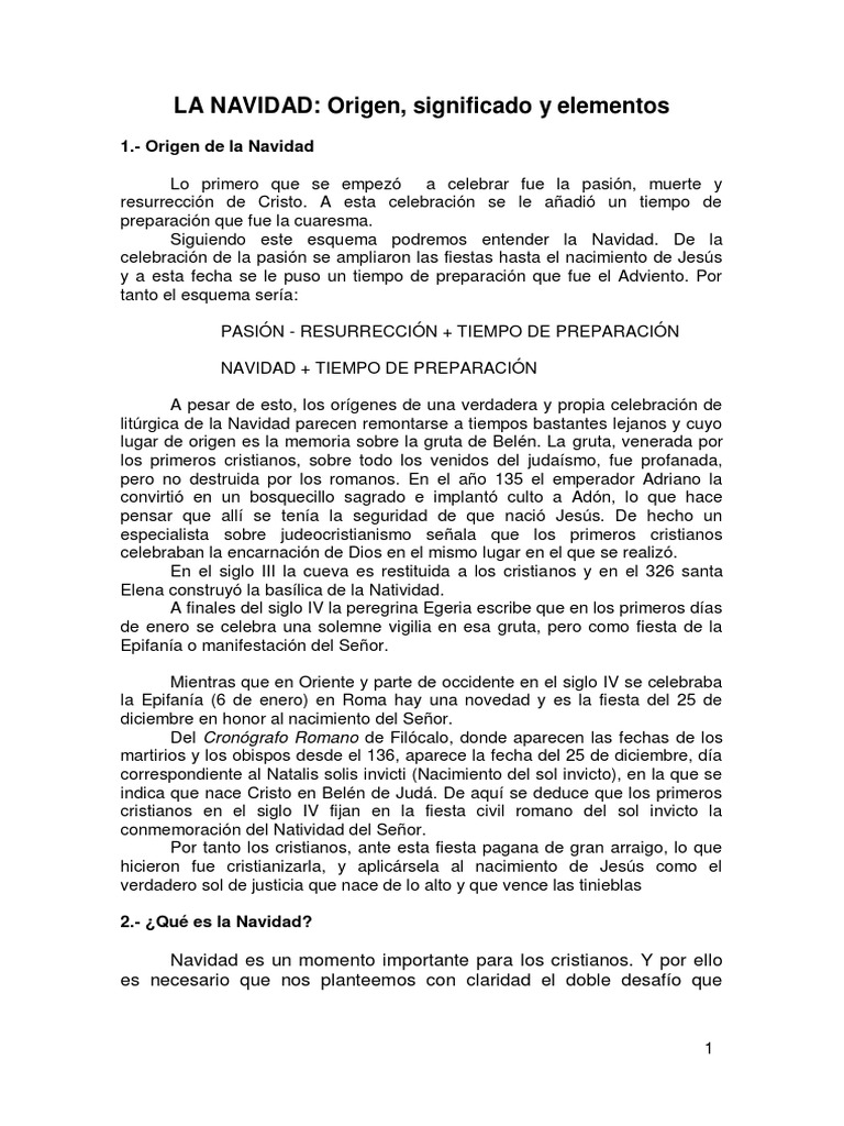 Origen y significado de la Navidad | PDF | Navidad | Reyes Magos