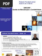 Aula 01 11 02 16 Introdução Aos Conceitos de Gestão, Manutenção e Confiabilidade