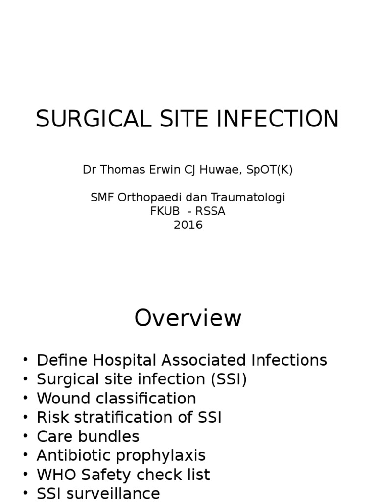 Surgical Site Infection | PDF | Hospital Acquired Infection | Surgery