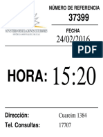 JAGV Ticket de Cita en Uruguay