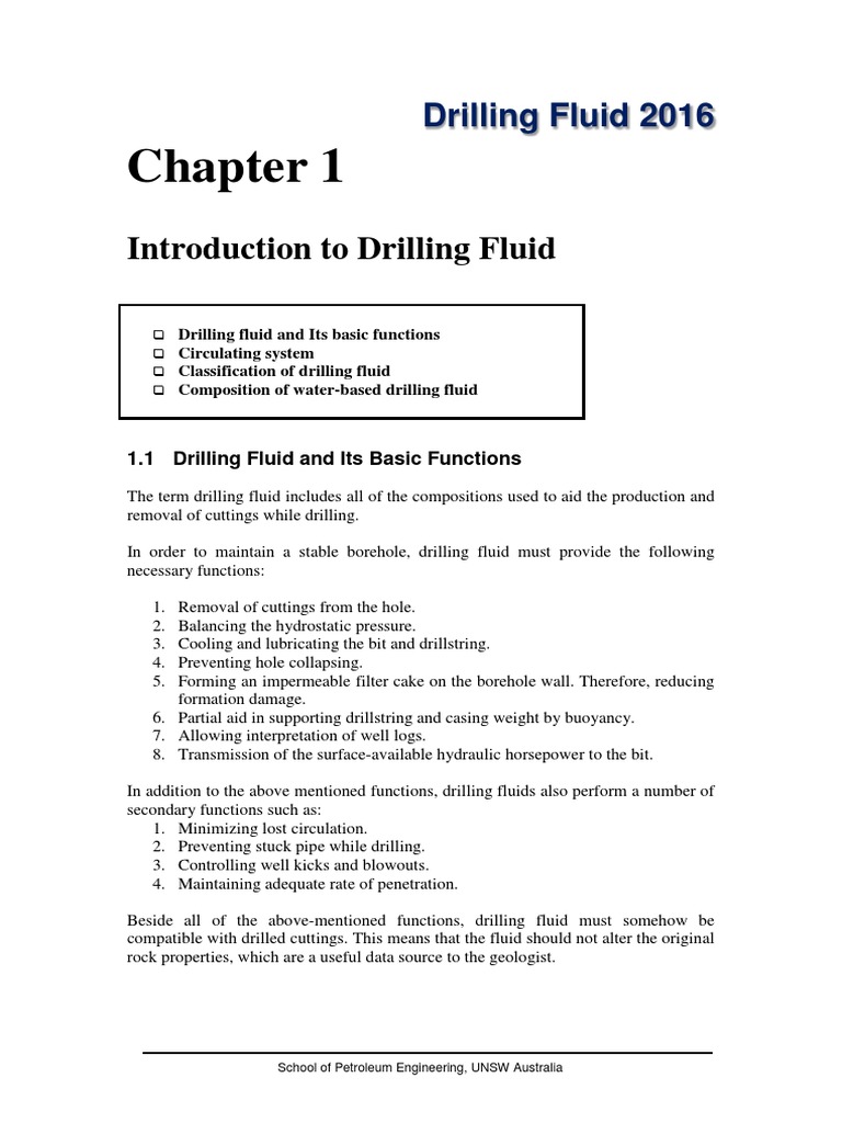 Overview of Drilling Fluids | PDF | Colloid | Casing (Borehole)