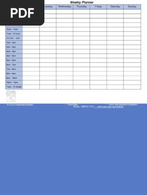 (600991592) Weekly Planner