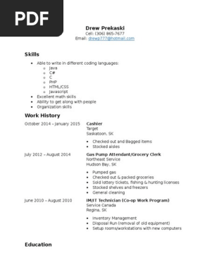 generic resume