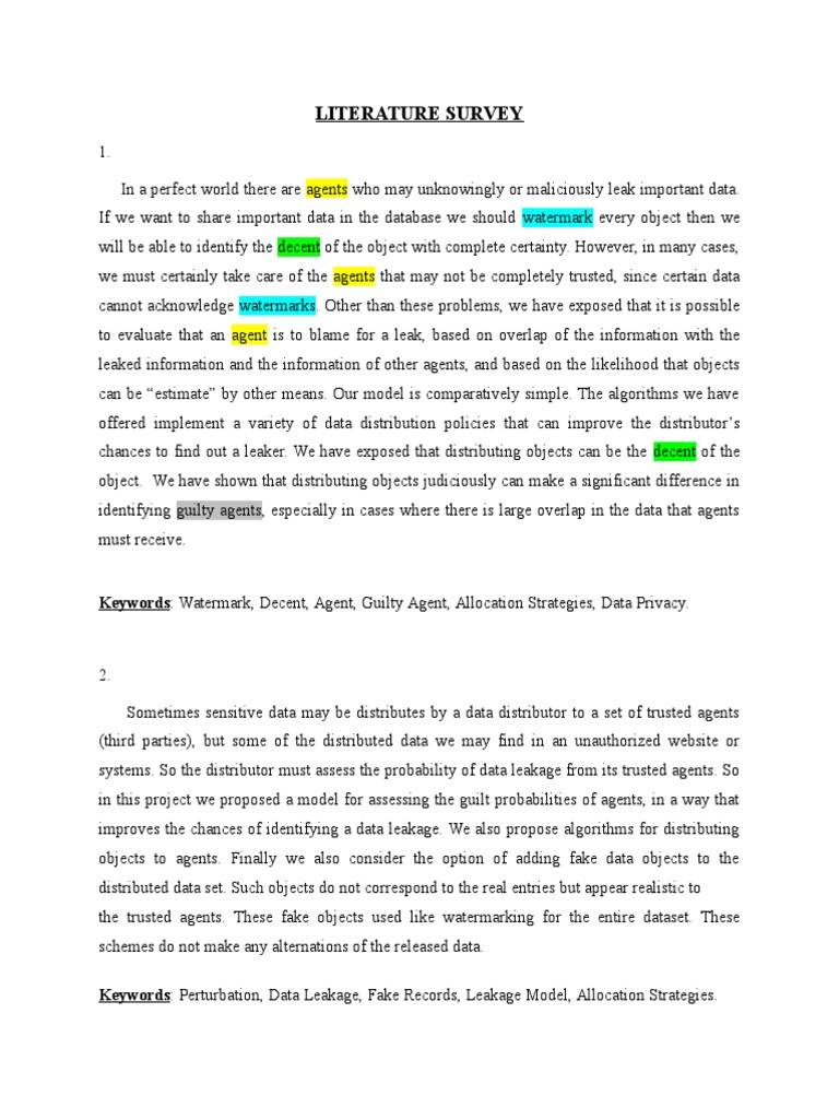 DLD - Literature Survey | PDF | Object (Computer Science) | Areas Of ...