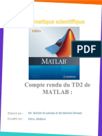 Compte Rendu TD2 Matlab PDF