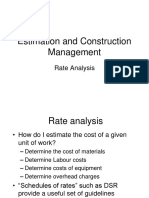 Rate Analysis