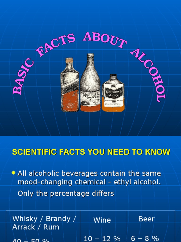 6 Basic Facts About Alcohol PDF Ethanol Drink