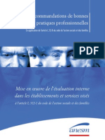 080514-ANESMS-Recommandation mise en oeuvre evaluation interne