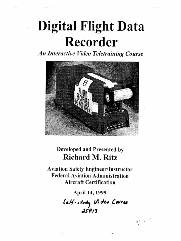 Digital Flight Data Recoders PDF Flight Recorder Aircraft Flight