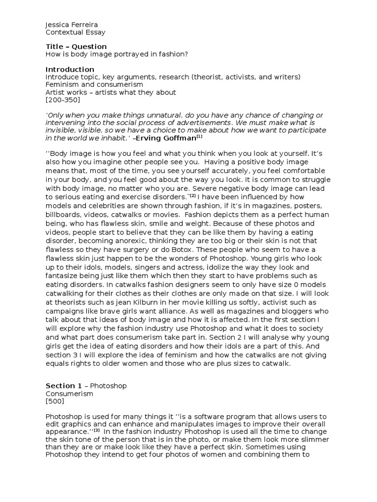 essays on body image