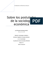 Aportes y Limitaciones de La Sociología Económica - Ensayo