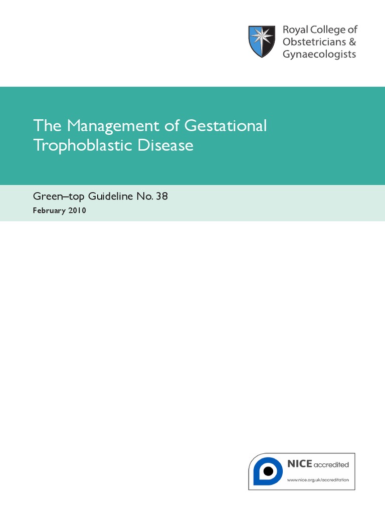RCOG Guidelines Gestational Trophoblastic Disease Human Pregnancy Pregnancy