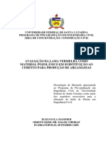 Avaliação Da Lama Vermelha Como Material Pozolânico em Substituição Ao Cimento para Produção de Argamassas