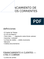 Financiamiento de Activos Corrientes