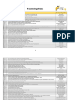 Proceedings Index