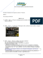 Gabarito - Fundamentos Da Linguistica Aplicada PDF