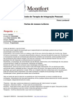 Psicologia método de terapia de integracao pessoal carta Montfort