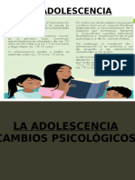 ADOLESCENCIA Cambios Psicologicos 2do Año