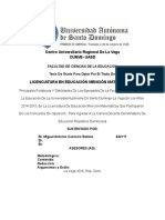 Tesis Principales Fortalezas y Debilidades de Los Egresados de La Facultad de Ciencias de La Educación