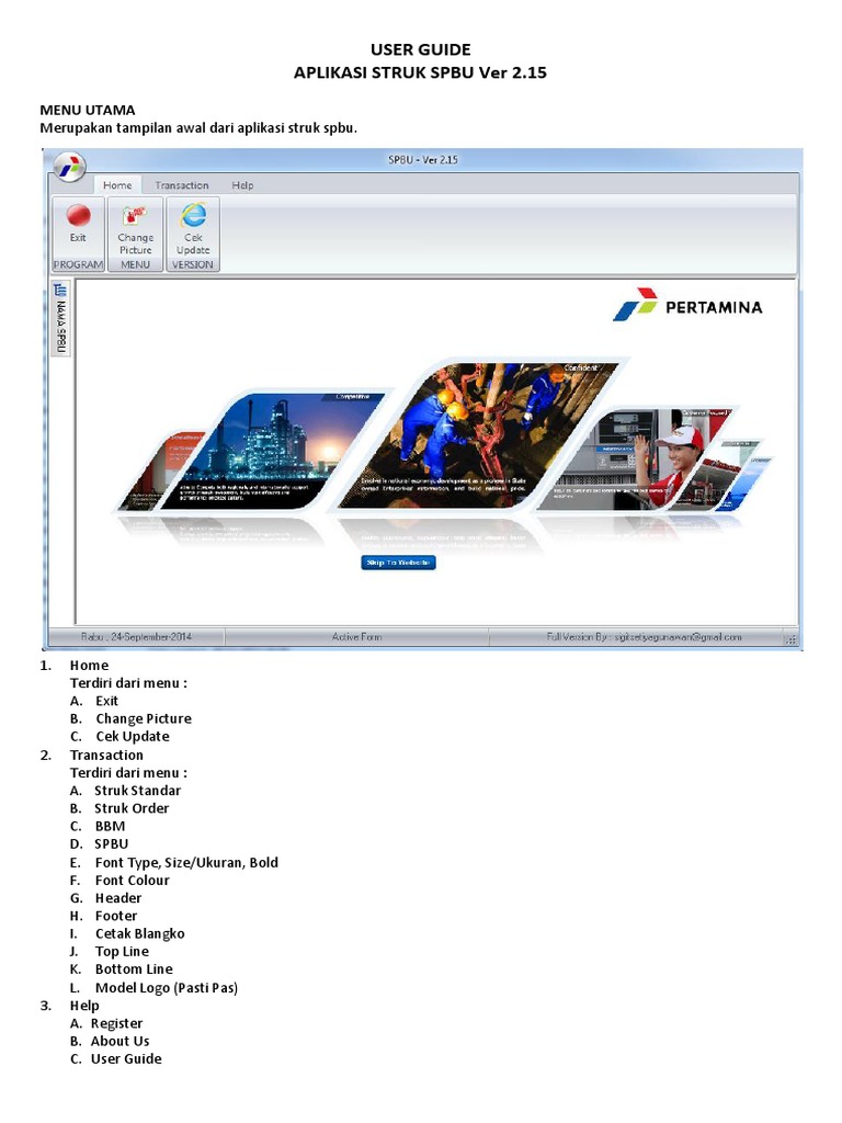 Font Struk Spbu Pertamina