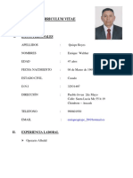 Curriculum Vitae Enrique Quispe